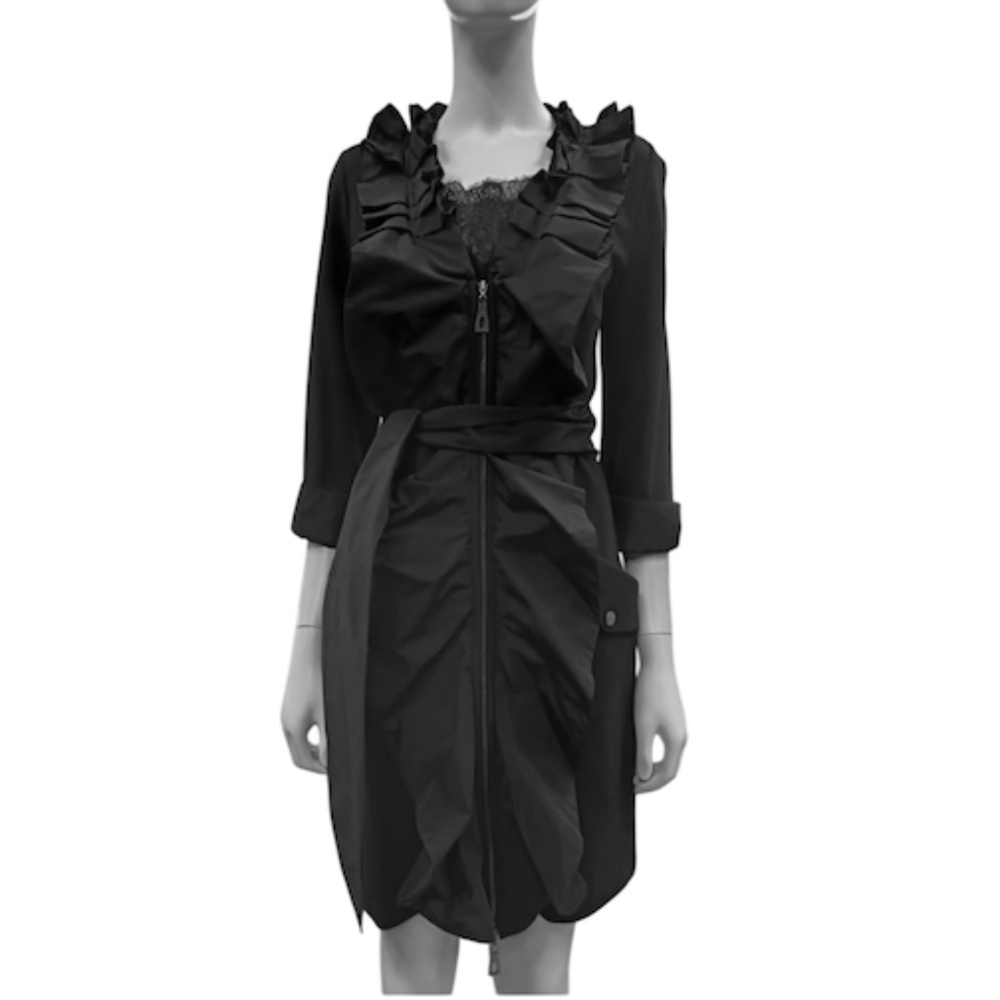 Women's Black Coat by Italian Brand LASAGRADA Size 40 (M-L)
